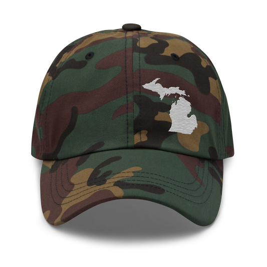 Michigan Camo Cap | Platinum Outline