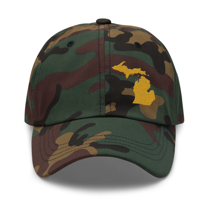 Michigan Camo Cap | Gold Outline