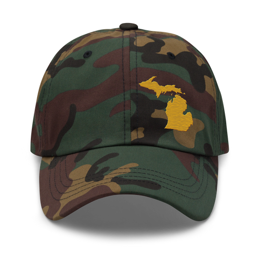 Michigan Camo Cap | Gold Outline