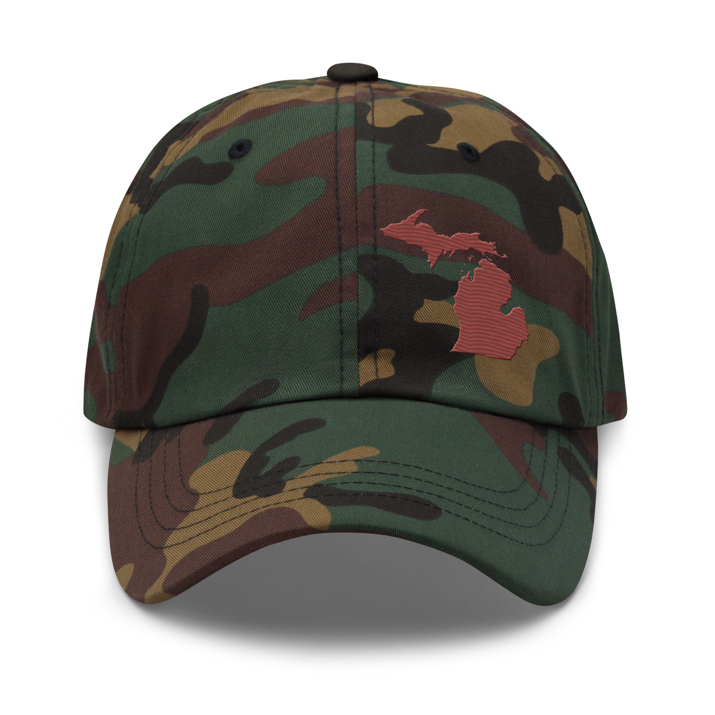 Michigan Camo Cap | Ore Dock Red Outline