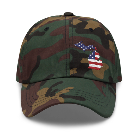 Michigan Camo Cap | Patriotic Outline