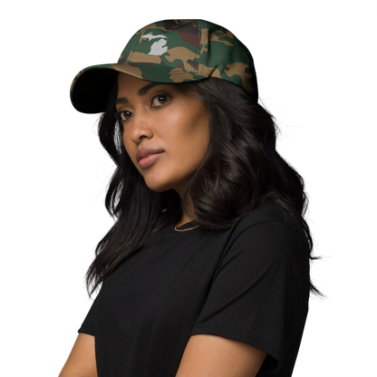 Michigan Camo Cap | Platinum Outline