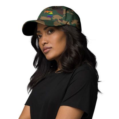 Michigan Camo Cap | Rainbow Pride Outline