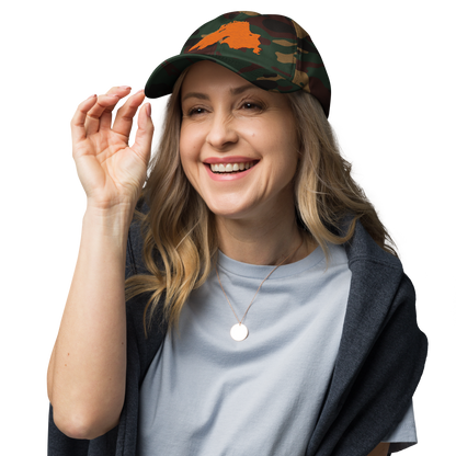 Lake Superior Camo Cap | Safety Orange