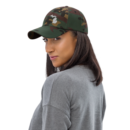 Michigan Camo Cap | Platinum Outline