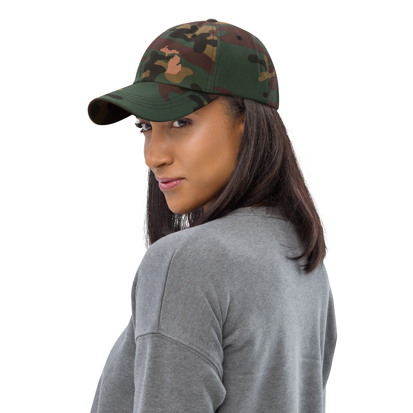 Michigan Camo Cap | Copper Outline