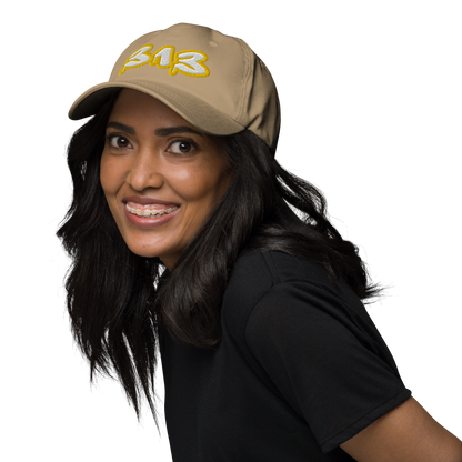 Detroit '313' Dad Hat (Tag Font w/ Gold Stroke)