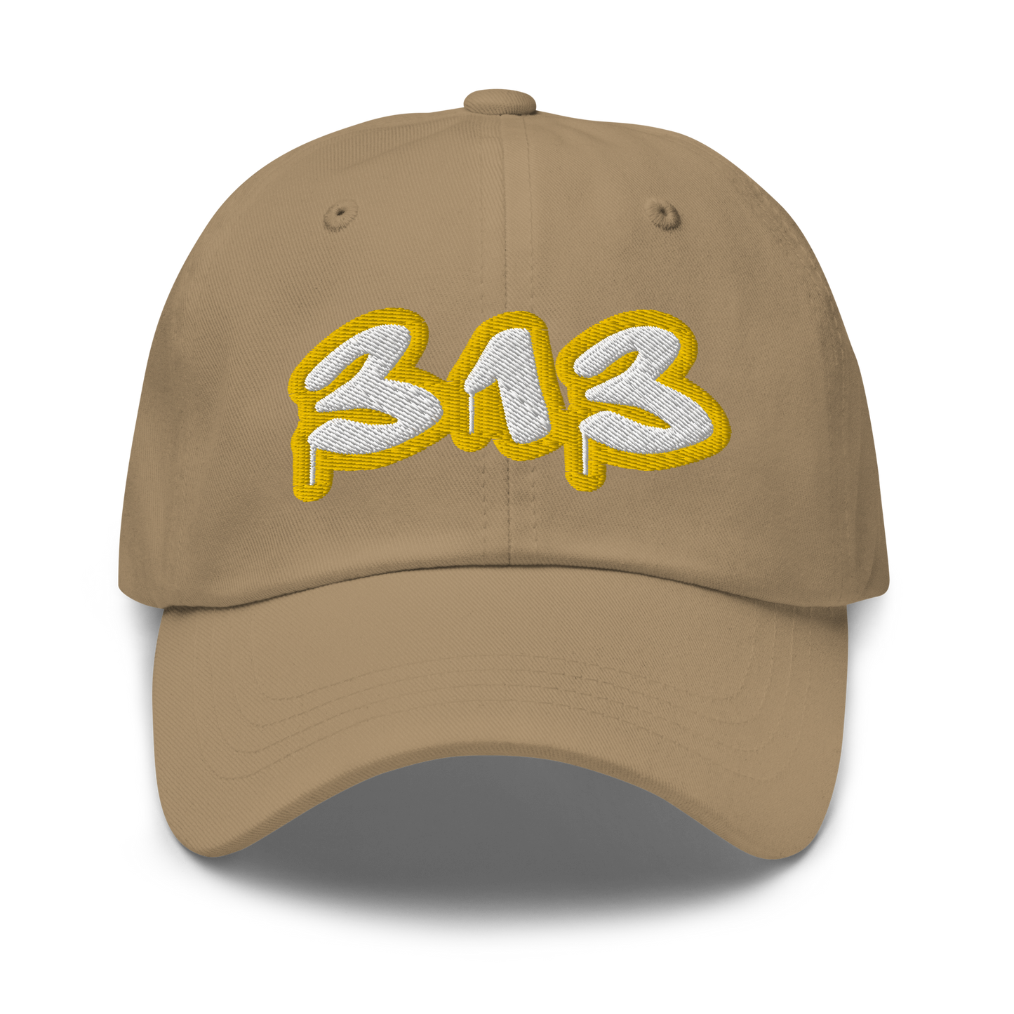 Detroit '313' Dad Hat (Tag Font w/ Gold Stroke)