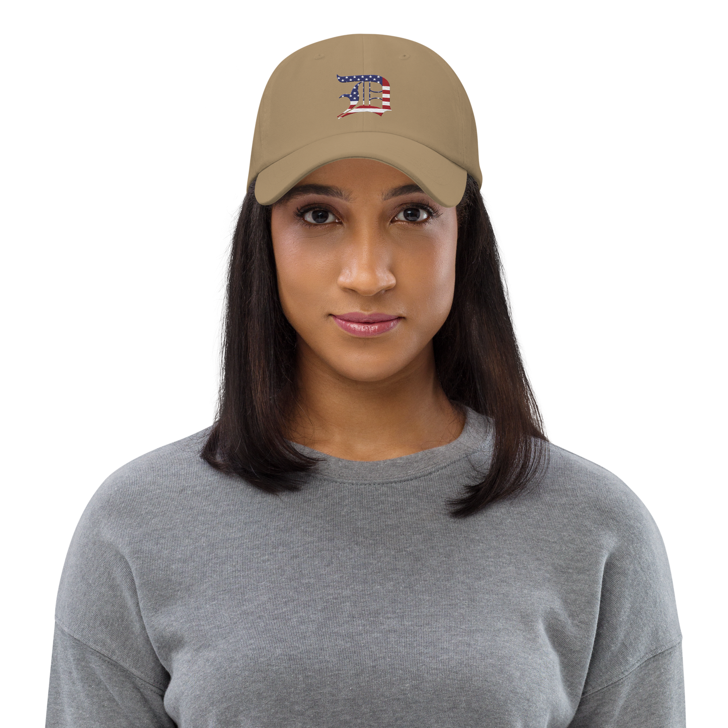 Detroit 'Old English D' Dad Hat (Patriotic Edition)