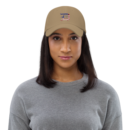 Detroit 'Old English D' Dad Hat (Patriotic Edition)