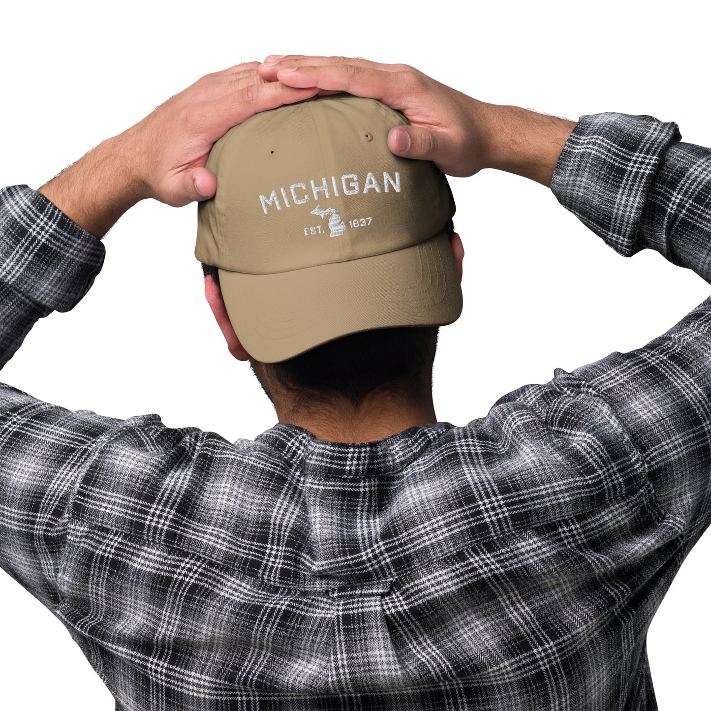 'Michigan EST 1837' Dad Hat (Athletic Font)