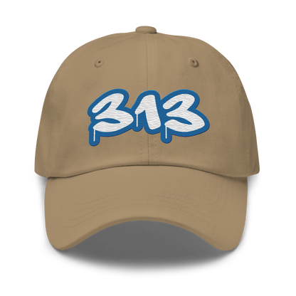 Detroit '313' Dad Hat (Azure Tag Font)