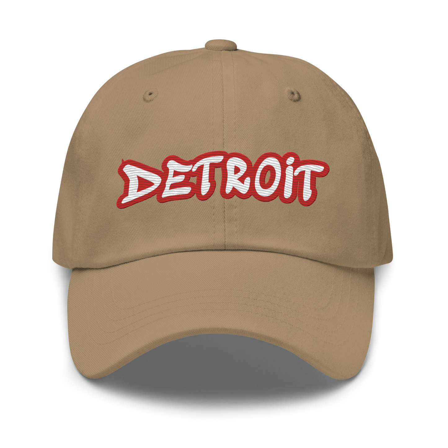 'Detroit' Dad Hat (Aliform Red Tag Font)