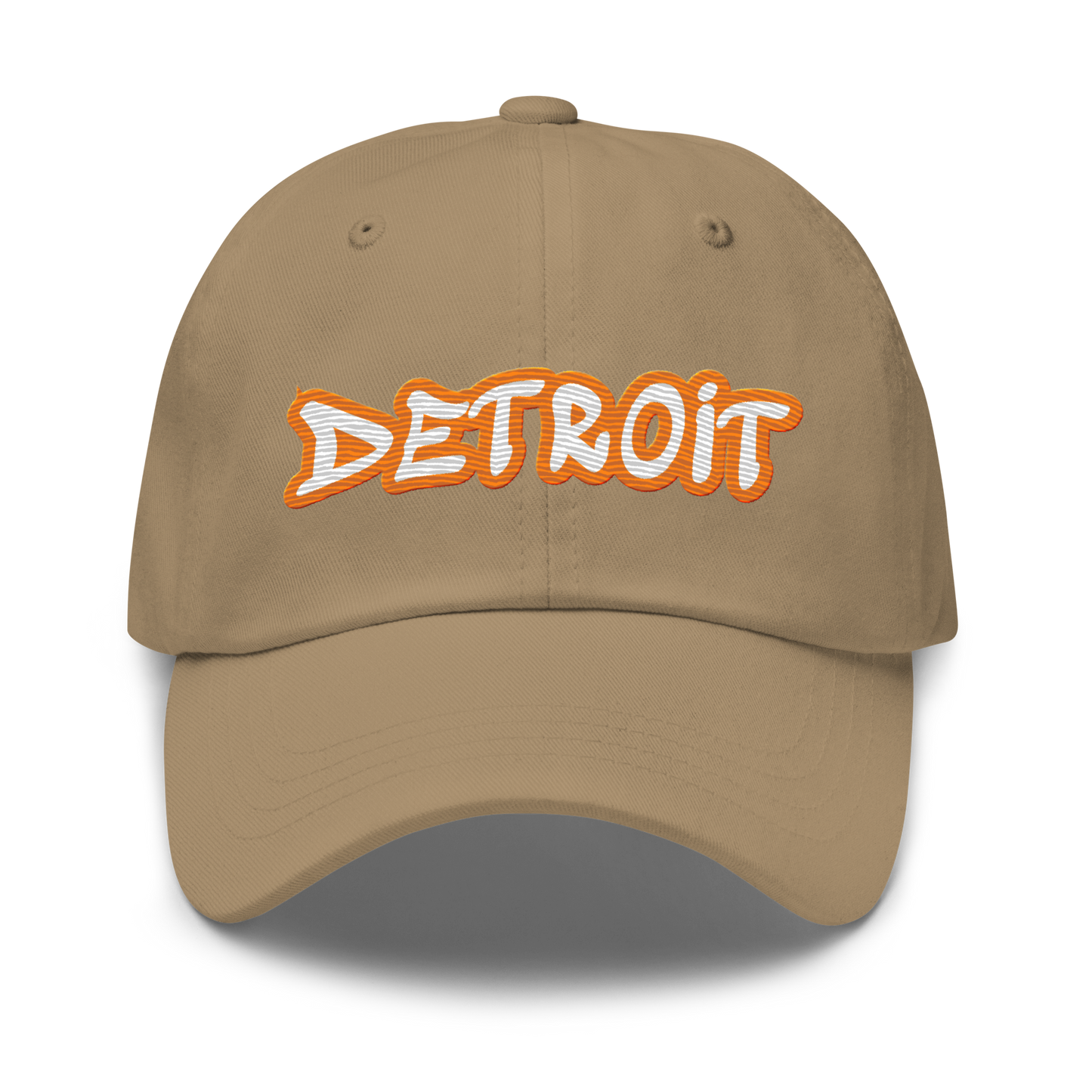 'Detroit' Dad Hat (Orange Tag Font)