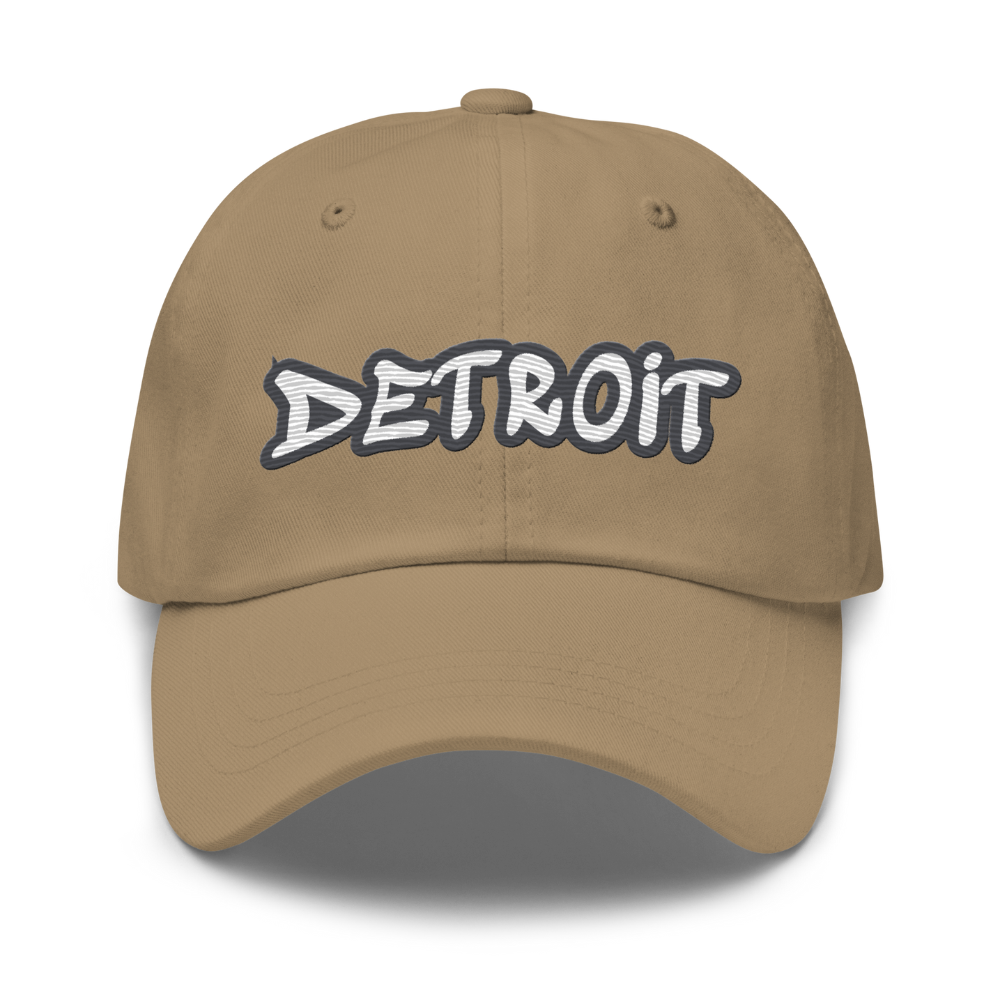 'Detroit' Dad Hat (Iron Ore Grey Tag Font)