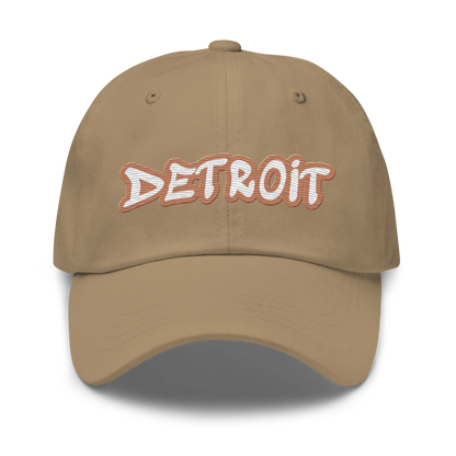 'Detroit' Dad Hat (Copper Tag Font)