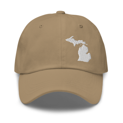 Michigan Dad Hat (White MI Outline)