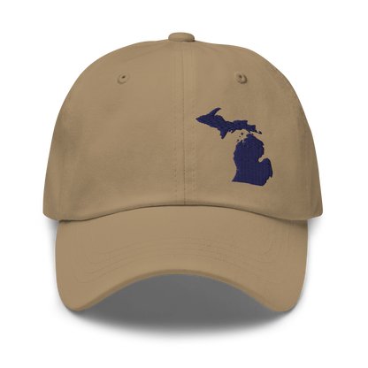 Michigan Dad Hat (Navy MI Outline)