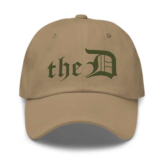 Detroit 'The D' Dad Hat | Army Green