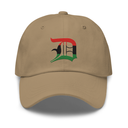 Detroit 'Old English D' Dad Hat | Pan-African Edition