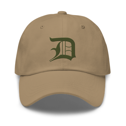 Detroit 'Old English D' Dad Hat (Army Green)