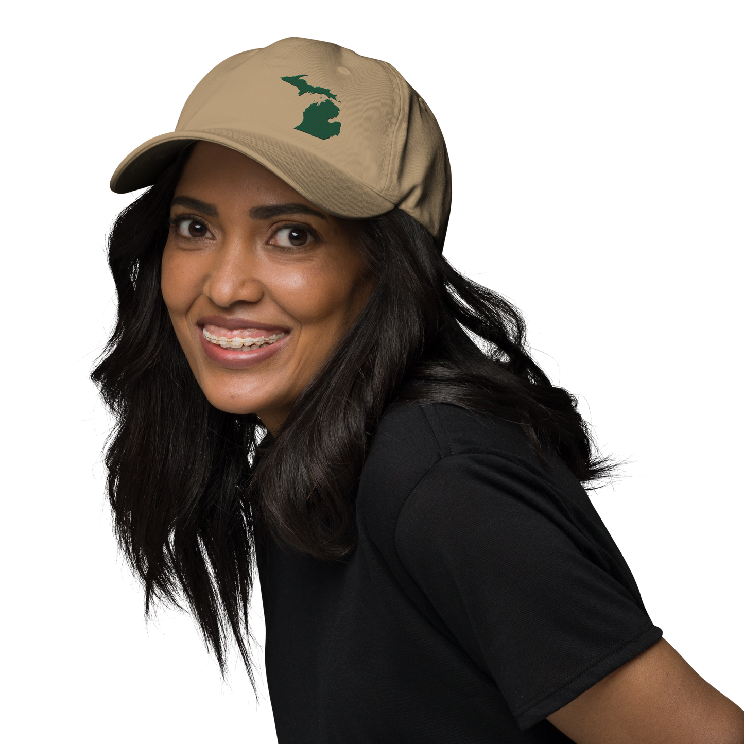 Michigan Dad Hat | Superior Green Outline