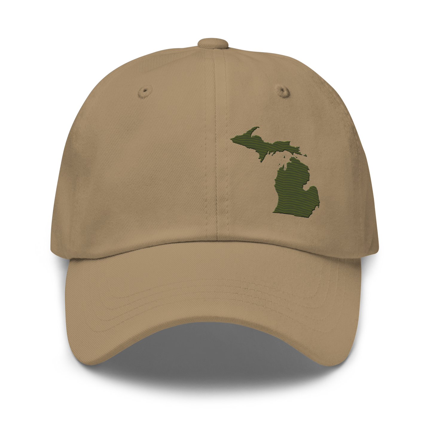 Michigan Dad Hat | Army Green Outline