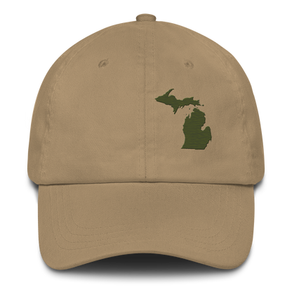 Michigan Dad Hat | Army Green Outline