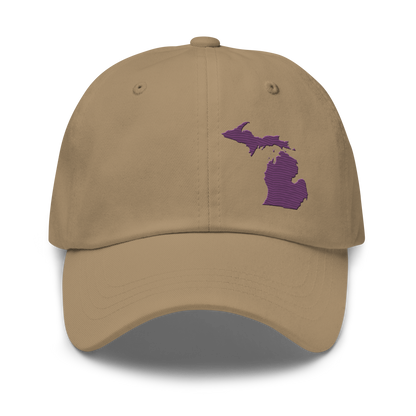 Michigan Dad Hat | Plum Outline