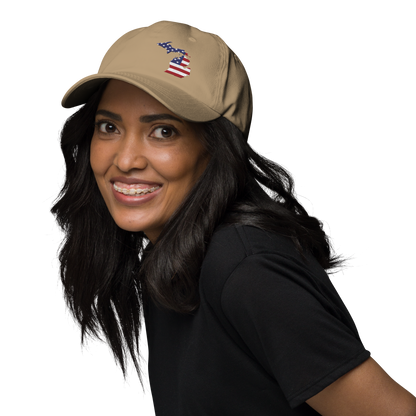 Michigan Dad Hat | Patriotic Outline