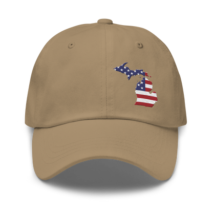 Michigan Dad Hat | Patriotic Outline