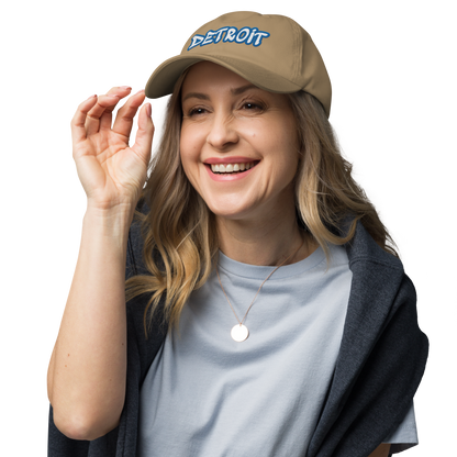 'Detroit' Dad Hat (Azure Tag Font)