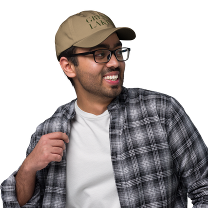 'Great Lakes' Dad Hat (Didone Font) | Army Green