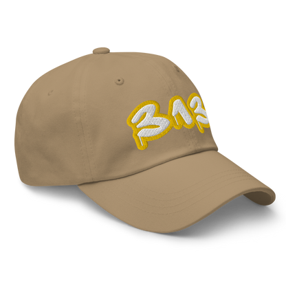 Detroit '313' Dad Hat (Tag Font w/ Gold Stroke)