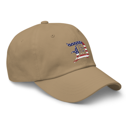 Detroit 'Old English D' Dad Hat (Patriotic Edition)