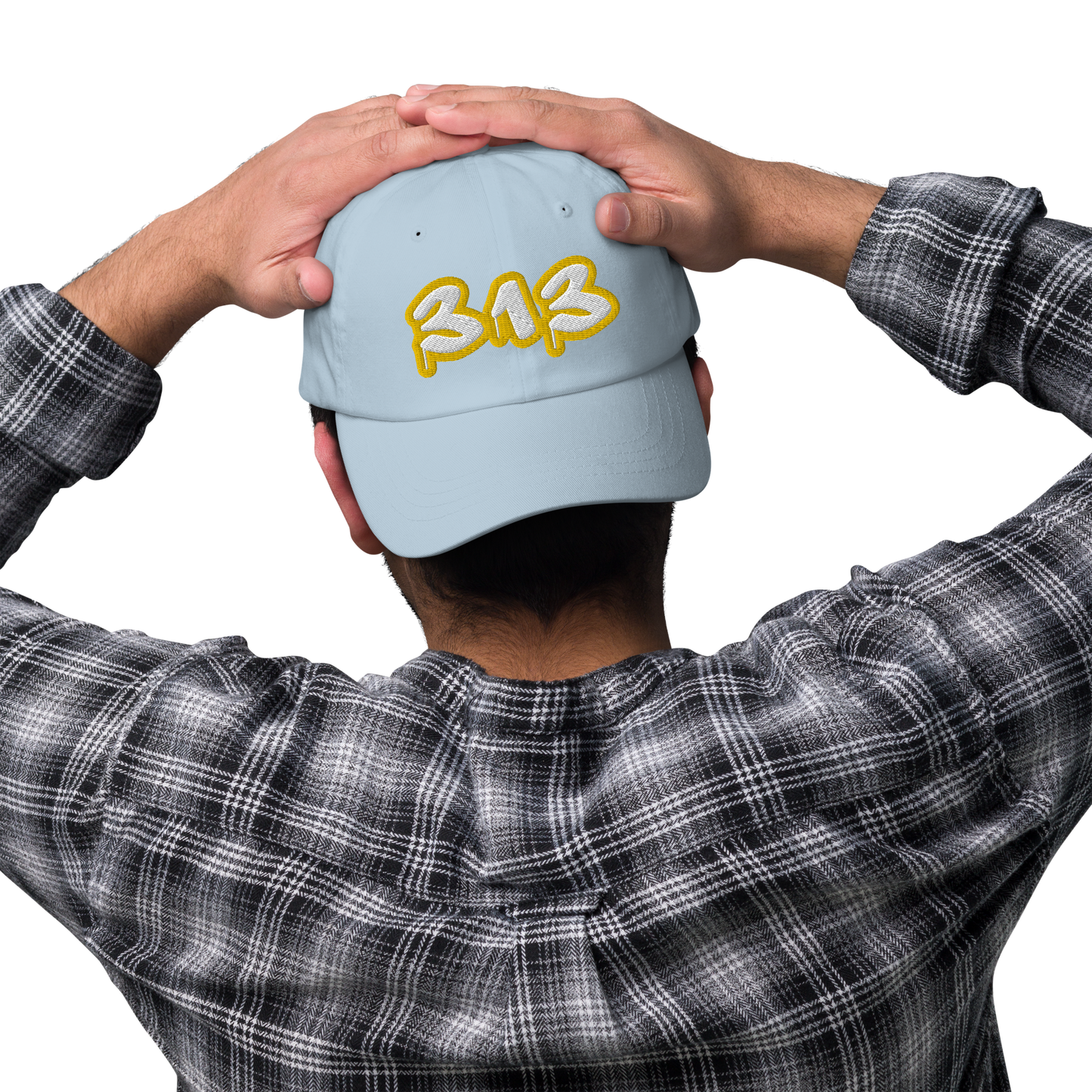 Detroit '313' Dad Hat (Tag Font w/ Gold Stroke)