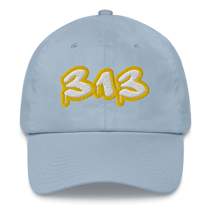 Detroit '313' Dad Hat (Tag Font w/ Gold Stroke)