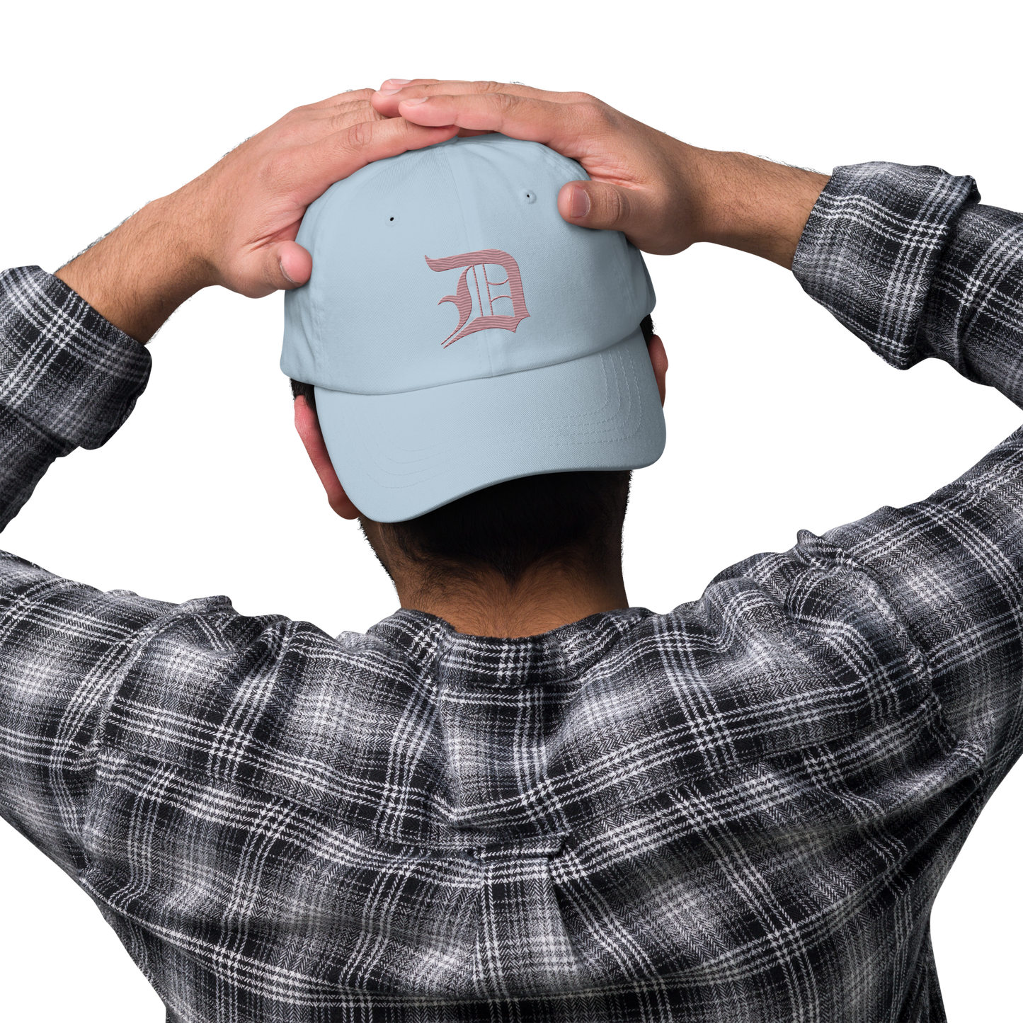 Detroit 'Old English D' Dad Hat (Cherry Blossom Pink)