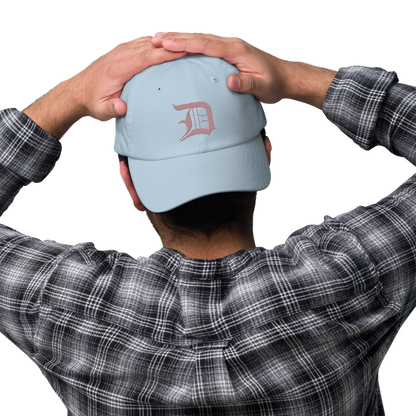 Detroit 'Old English D' Dad Hat (Cherry Blossom Pink)