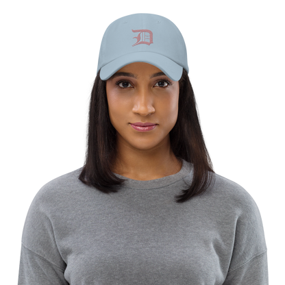 Detroit 'Old English D' Dad Hat (Cherry Blossom Pink)