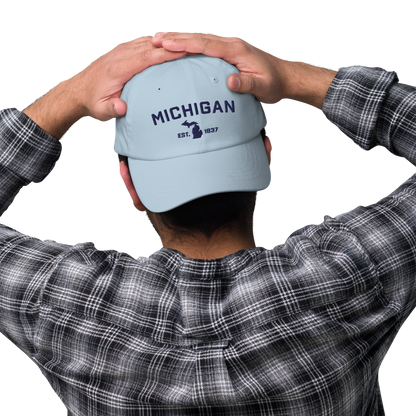 'Michigan EST 1837' Dad Hat (Athletic Font)