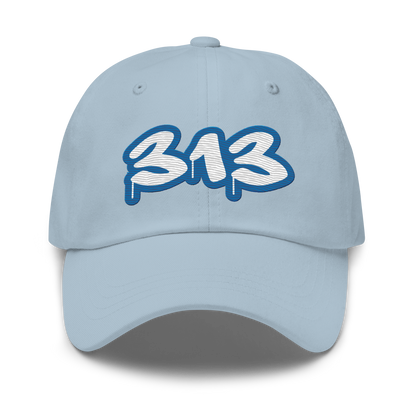 Detroit '313' Dad Hat (Azure Tag Font)