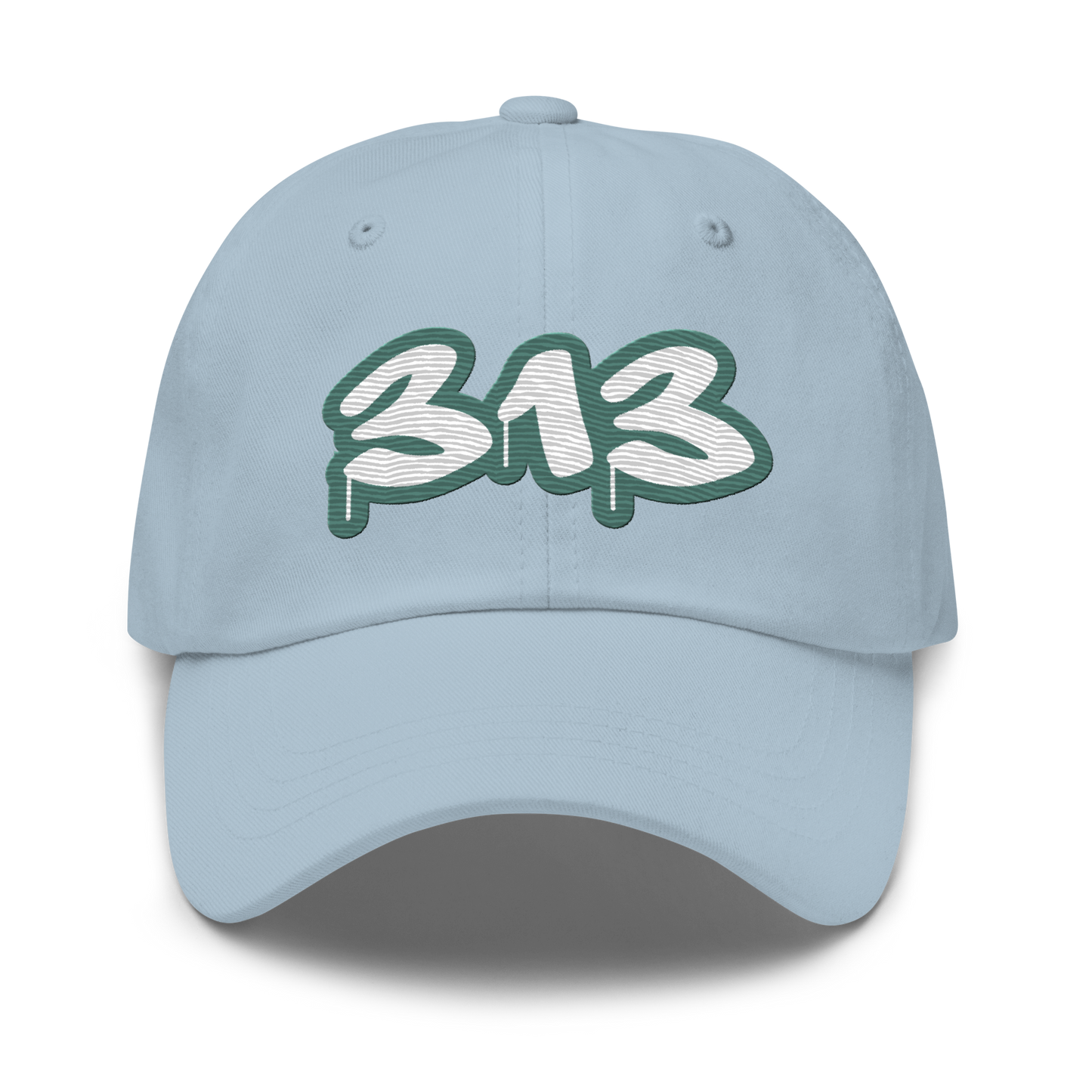 Detroit '313' Dad Hat (Copper Green Tag Font)