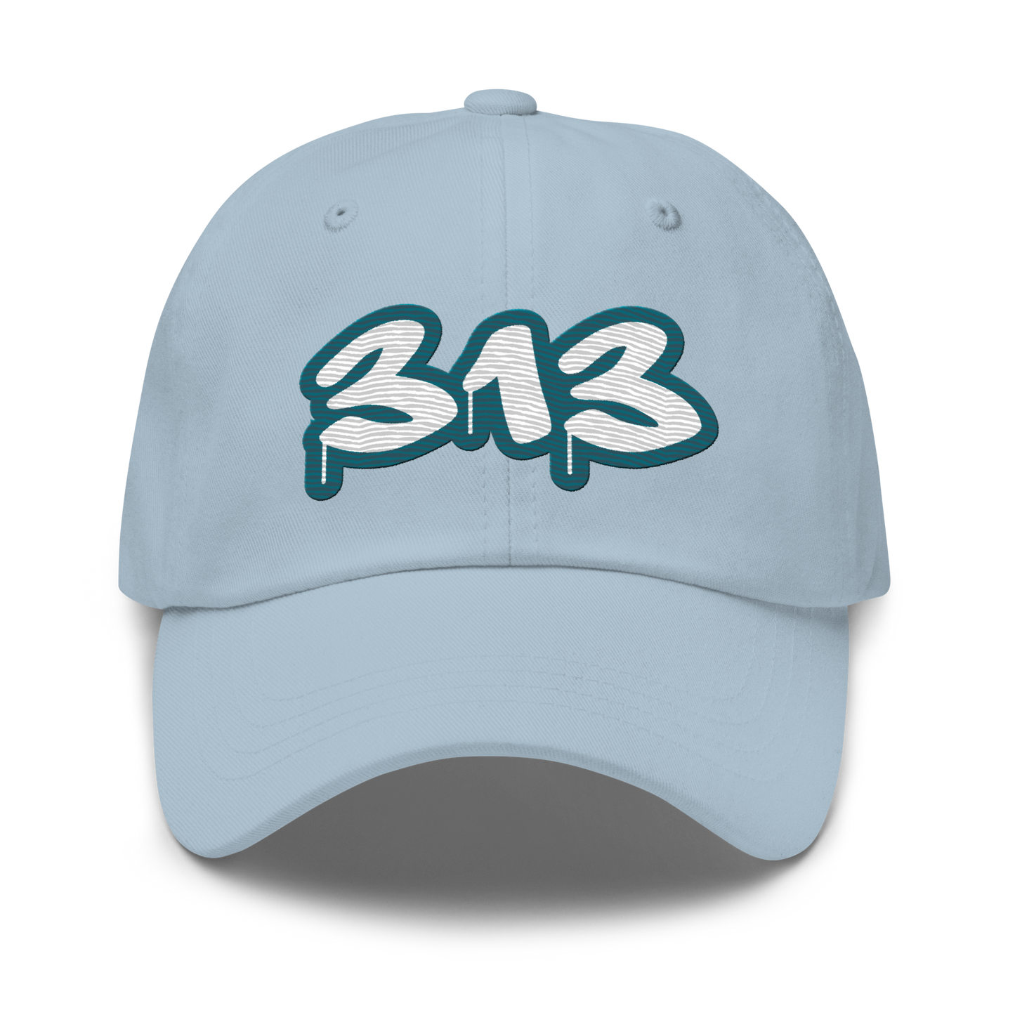 Detroit '313' Dad Hat (Auburn Hills Teal Tag Font)