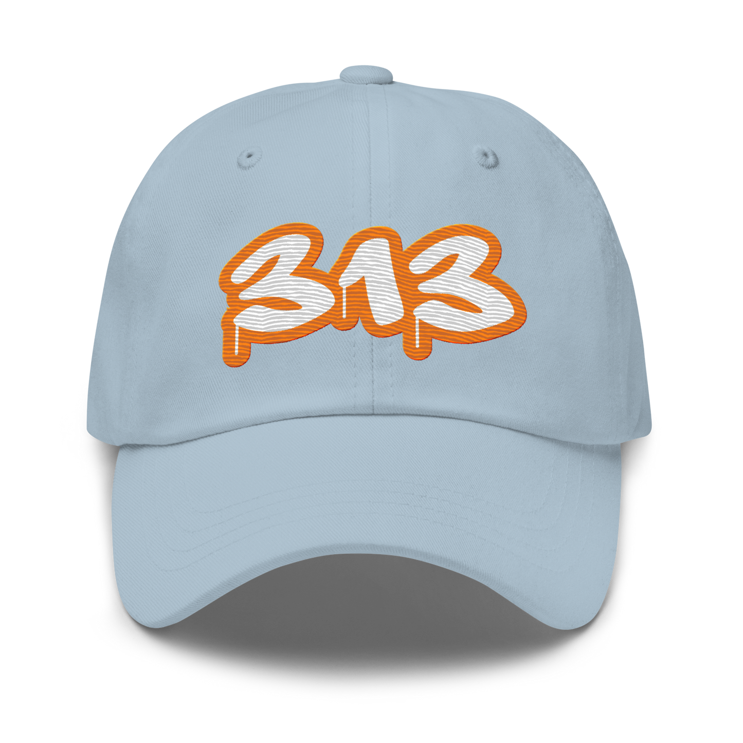 Detroit '313' Dad Hat (Orange Tag Font)