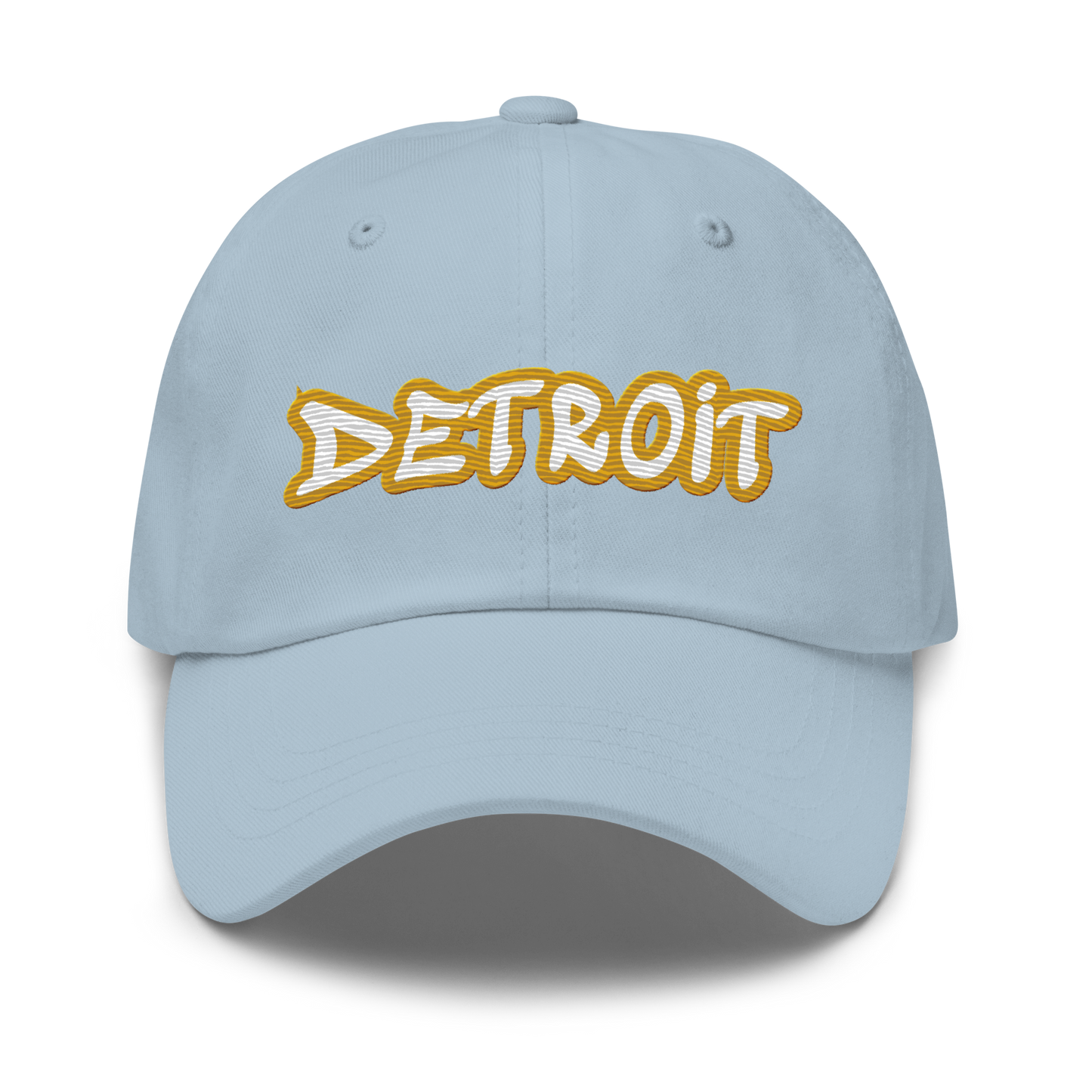 'Detroit' Dad Hat (Gold Tag Font)