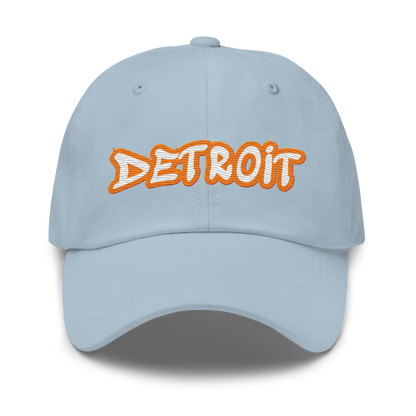 'Detroit' Dad Hat (Orange Tag Font)