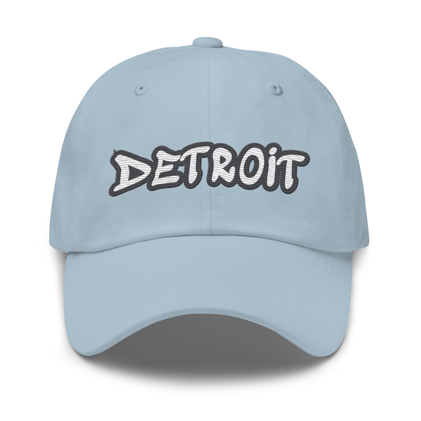 'Detroit' Dad Hat (Iron Ore Grey Tag Font)