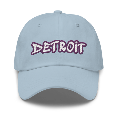 'Detroit' Dad Hat (Plum Tag Font)