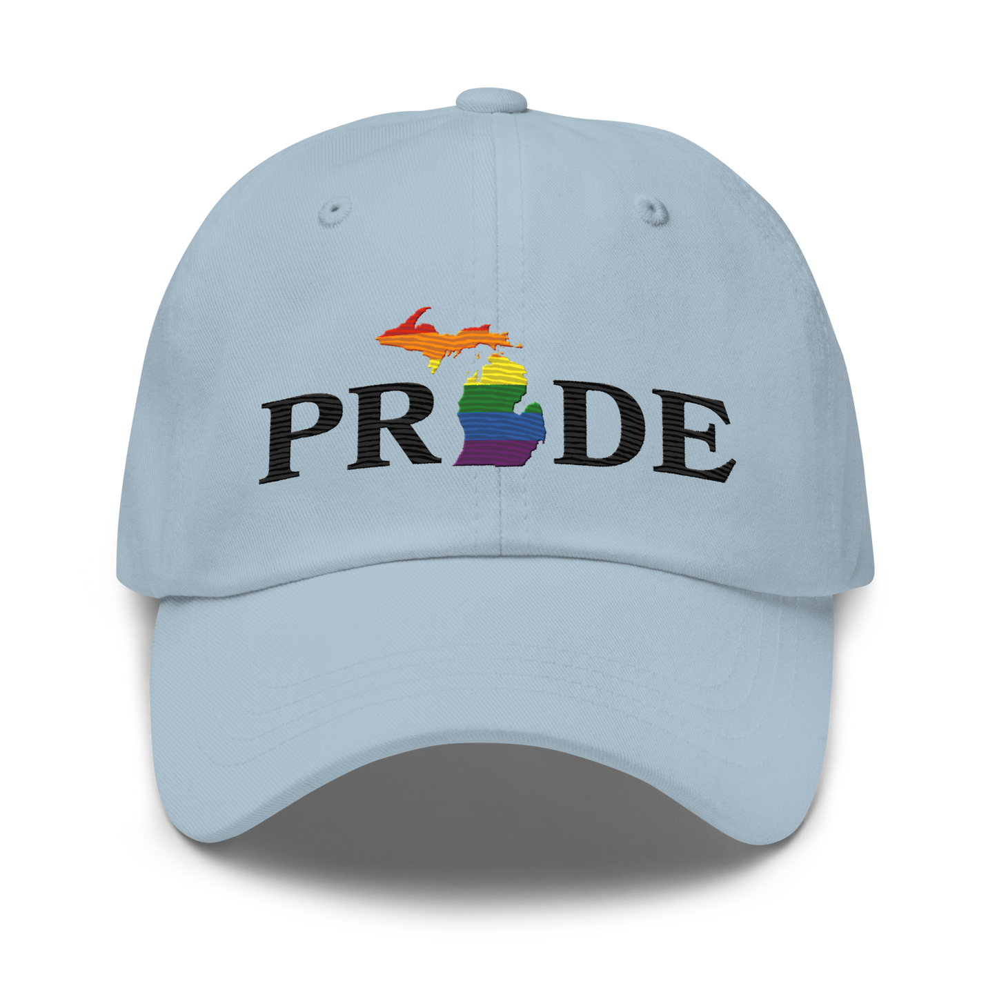 Michigan 'Pride' Dad Hat (Rainbow Pride Outline)